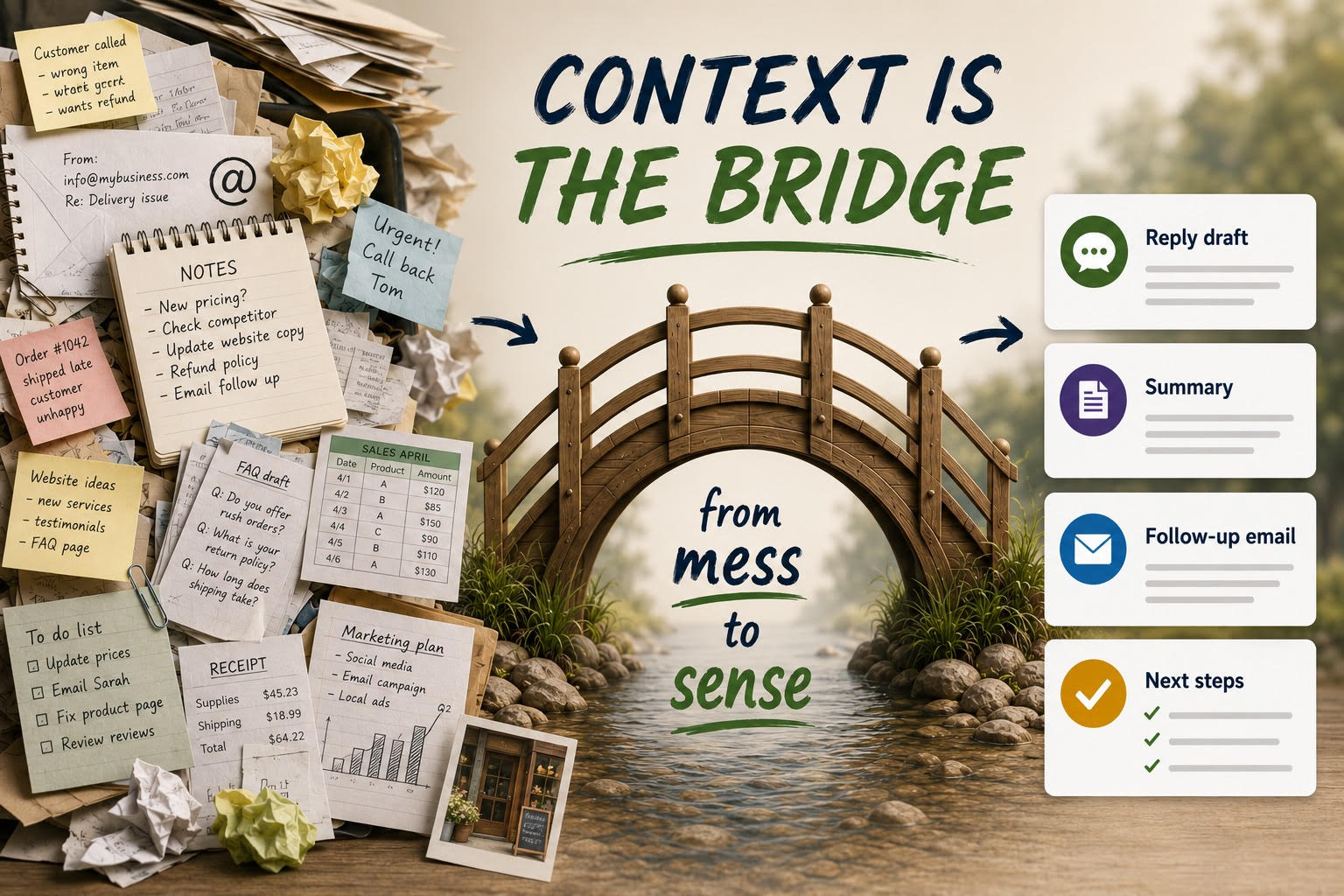 Context is the bridge — from mess to sense